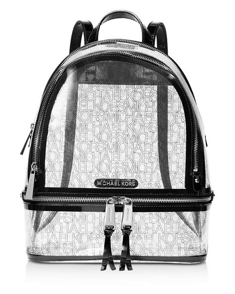 michael kors transparent backpack|michael kors clear tote.